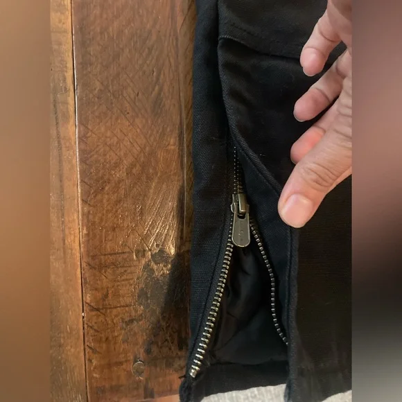 Carhartt Duck Bib Overalls kids boys size 7 quilt lined Black - Picture 7 of 7